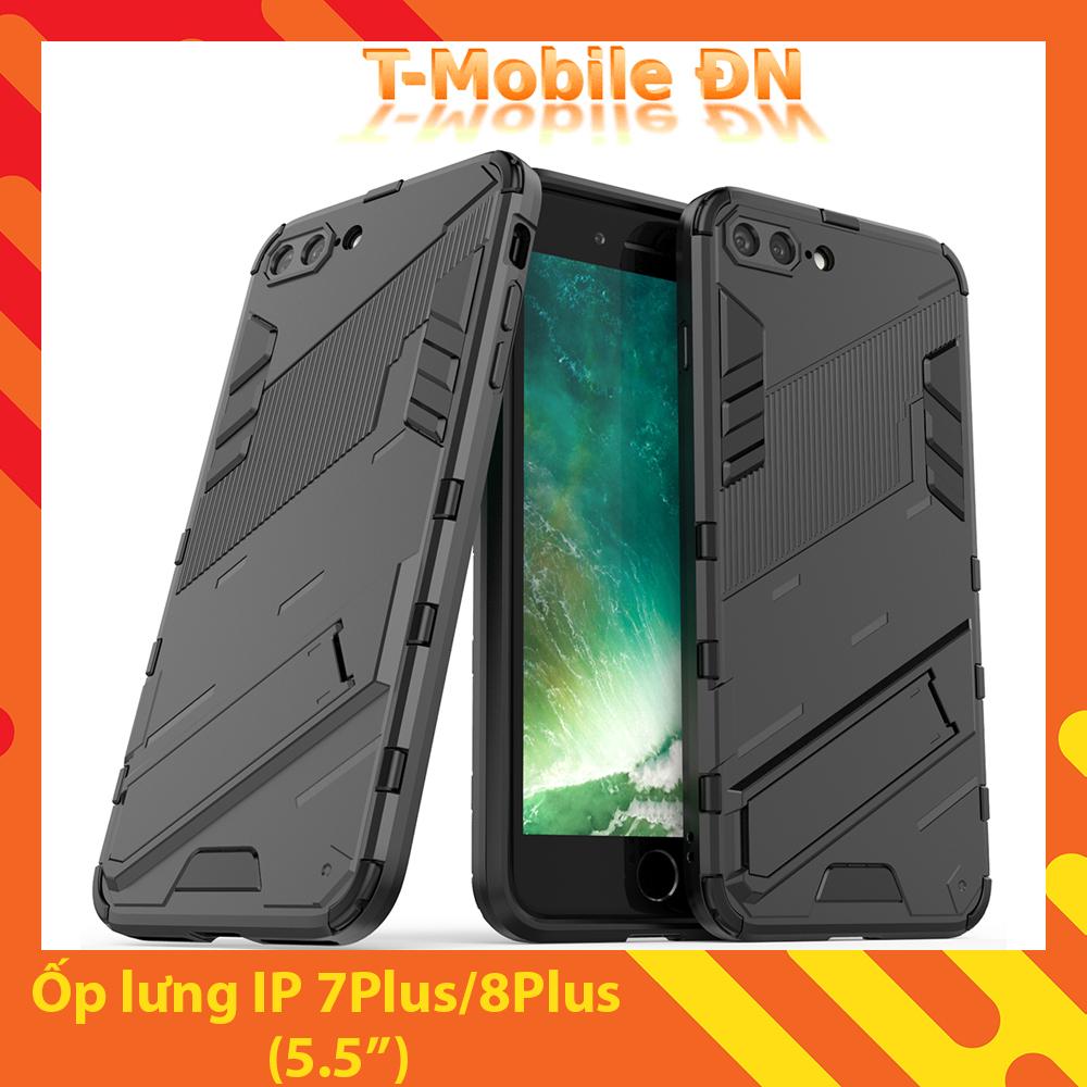 Ốp lưng cho iPhone 7 Plus 8 Plus, Ốp chống sốc Iron Man PUNK cao cấp kèm giá đỡ cho iPhone 7 Plus 8 Plus