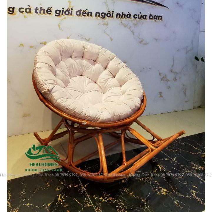 GHẾ BẬP BÊNH PAPASAN KÈM VẢI BỐ CAO CẤP Ghế Lười, Cho Người già / HealHomes – Không Gian Xanh