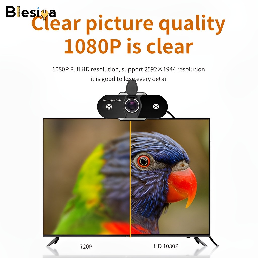 Webcam Full HD 720P 1K2 2K Camera Máy Tính Tự Động Lấy Nét The Deosd WC2 - Hàng Chính Hãng