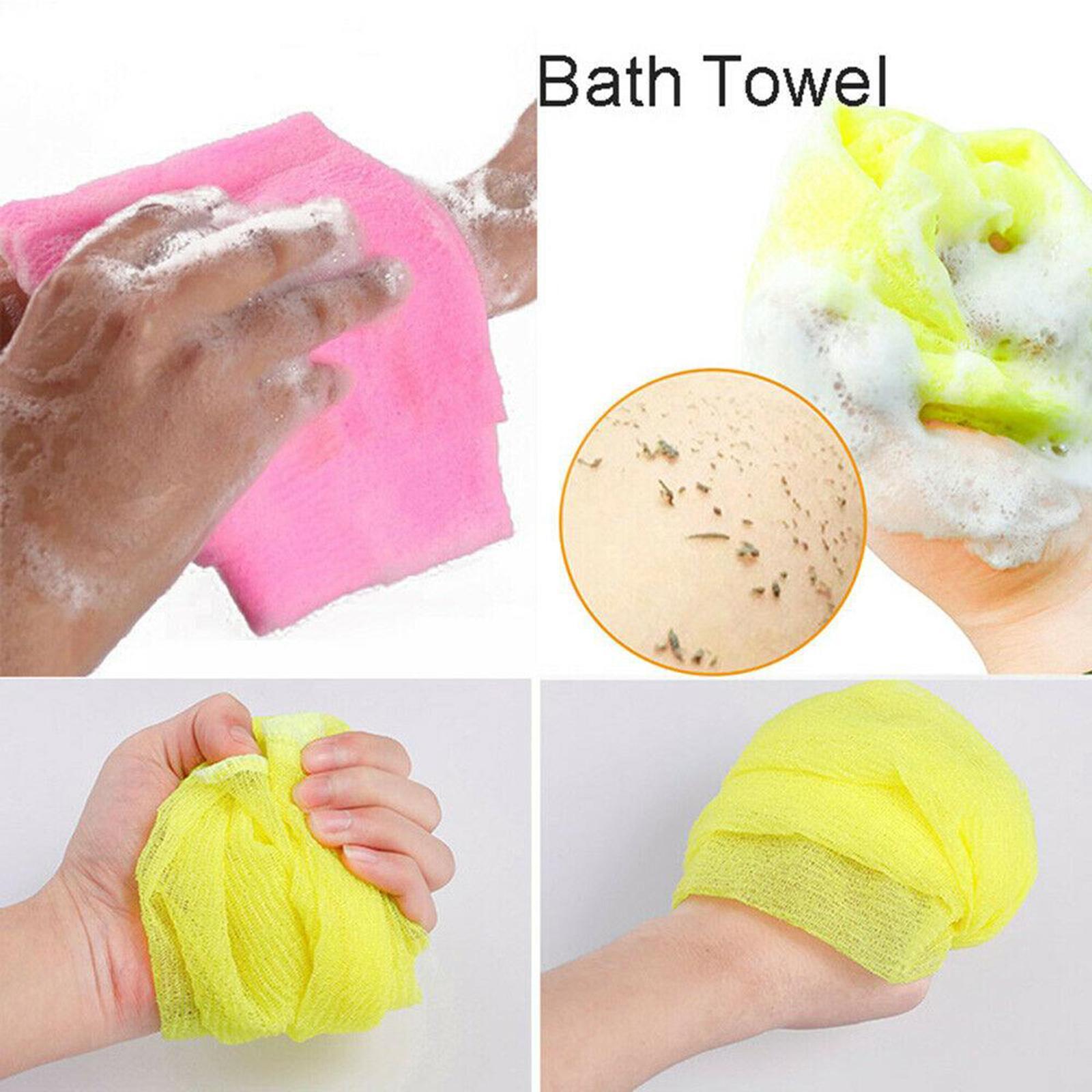 2x Washcloth Bath Towel Household Washing Cleaning Towel Massage Bath Cloth