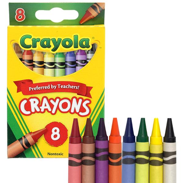 Hộp 8 Bút Sáp Màu Crayon - Crayola 523008