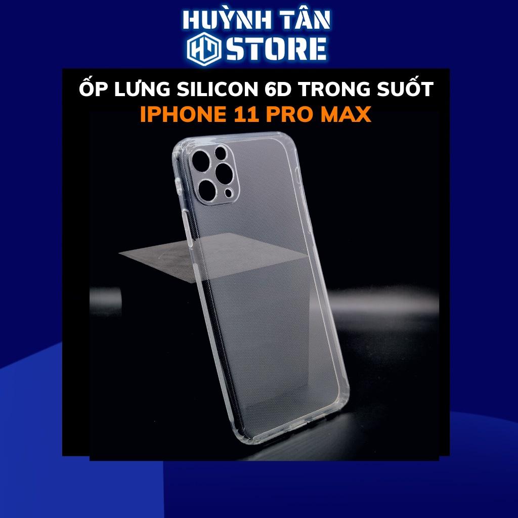 Ốp lưng ip 11 pro ip 11 pro max silicon 6D dẻo trong suốt có gờ chống va đập bảo vệ camera phụ kiện huỳnh tân store