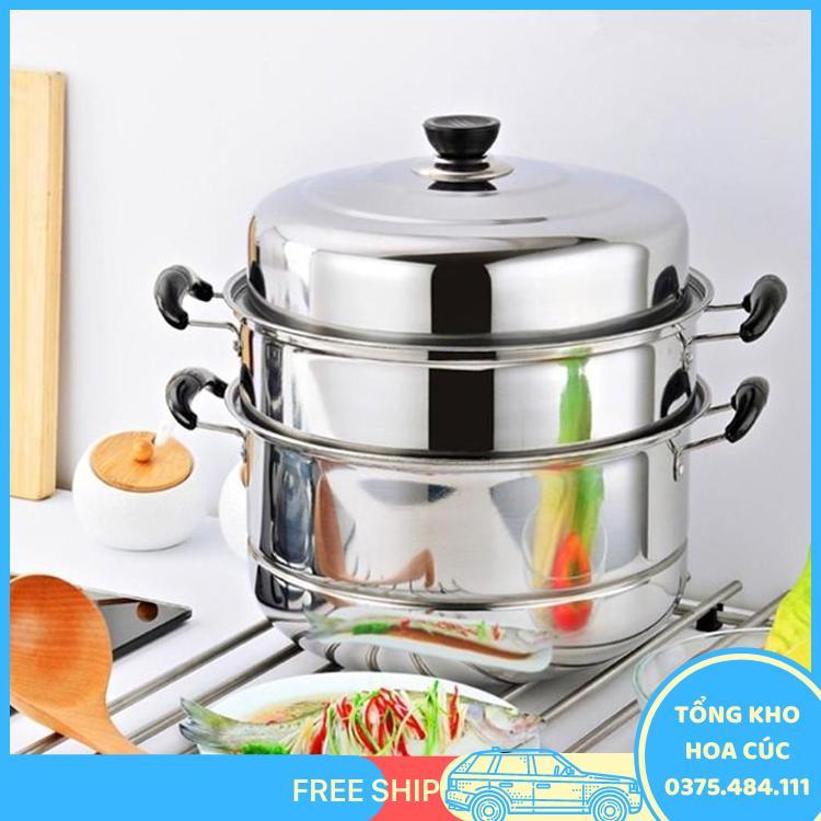 Nồi Hấp 3 Tầng Inox 28Cm - Vận Chuyển Miễn Phí Toàn Quốc