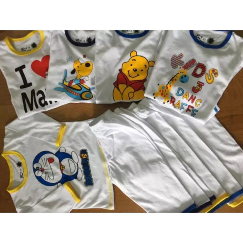 Combo 3 bộ đồ dài tay cotton CTY Minh Hưng size 4kg đến 50kg
