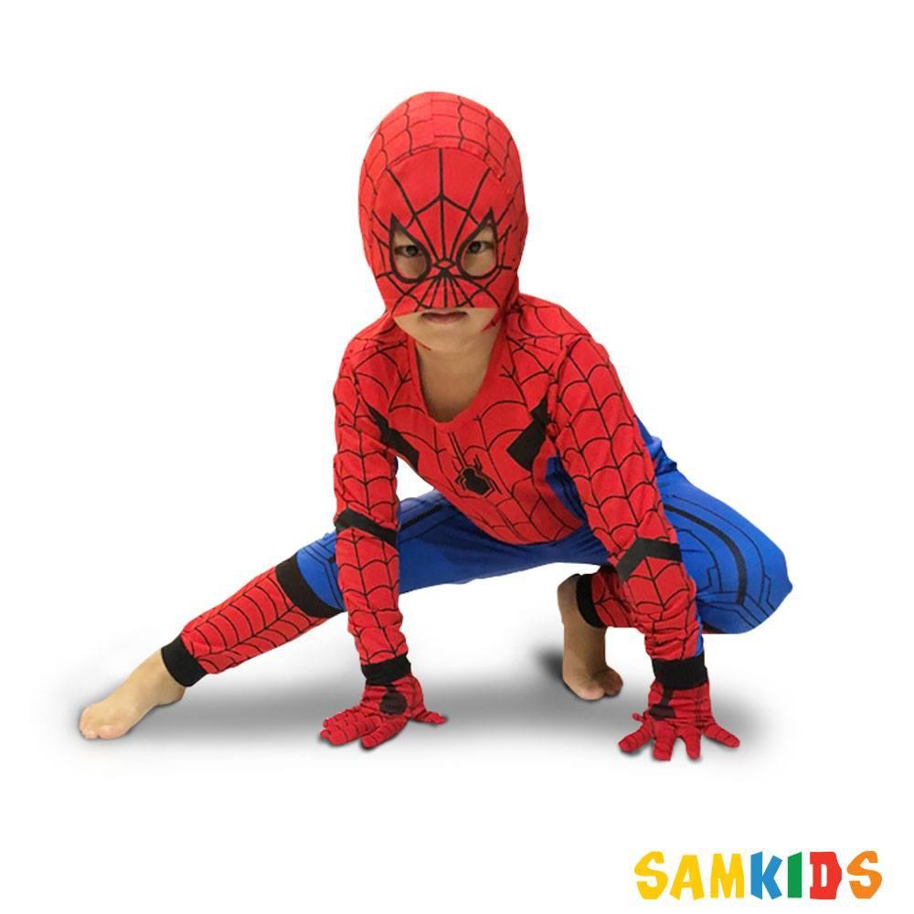 Spiderman dài tay kèm tặng bao tay và mặt nạ