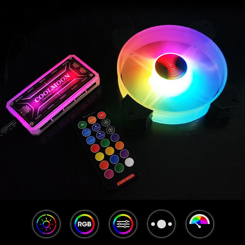 Quạt tản nhiệt Fan Case Coolmoon Led RGB Y1 giá rẻ - Đồng Bộ Hub