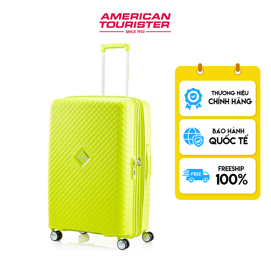 Vali kéo American Tourister Squasem Spinner EXP TSA - Đại 7527 - Neon Yellow