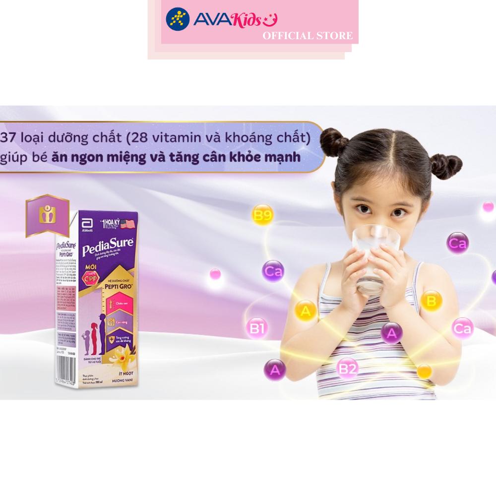Thùng 48 hộp sữa pha sẵn Abbott PediaSure hương vani 180 ml (1 - 10 tuổi)