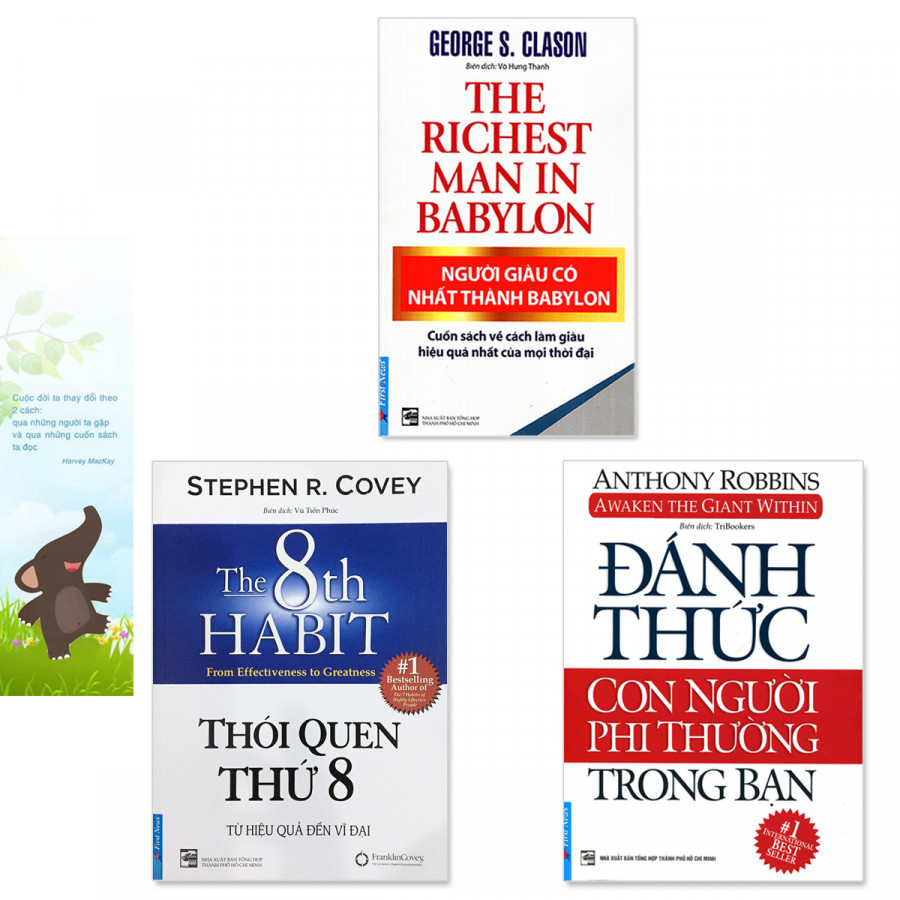 Combo 3 cuốn: Người Giàu Có Nhất Thành Babylon, Đánh Thức Con Người Phi Thường Trong Bạn, Thói Quen Thứ 8
