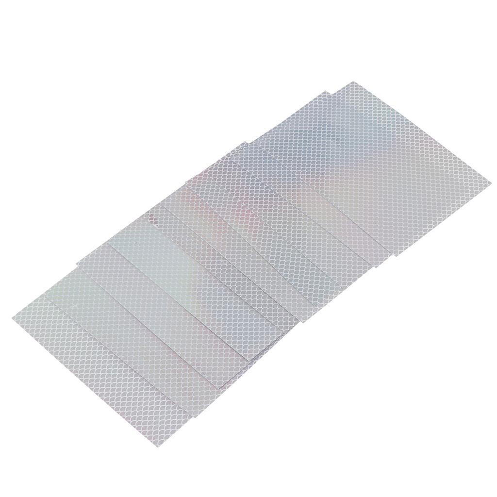 10pcs Adhesive Film Flash Tape For Lure Making Tying Materail Metal Hard Baits Luminous Sticker