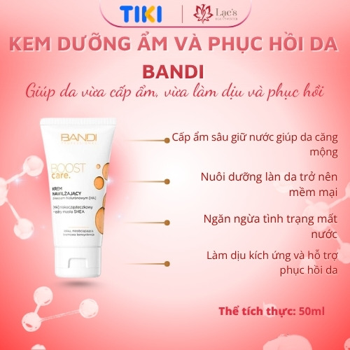 Kem dưỡng ẩm và phục hồi da - Bandi boost care with hyaluronic acid 50ml