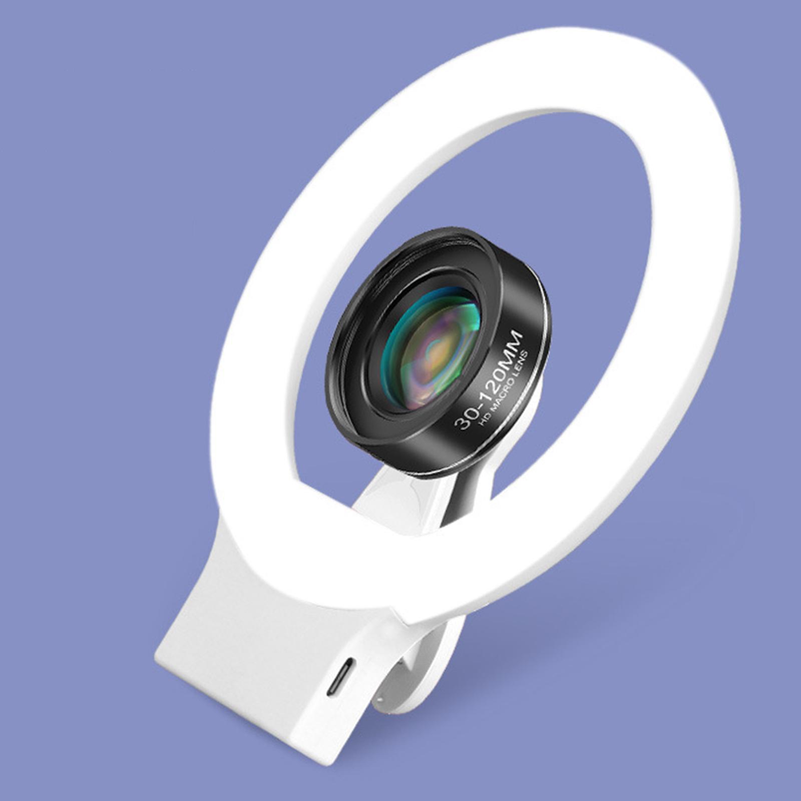 USB Charging Mobile Phone Fill Light Adjustable Brightness for Jewelry Vlog