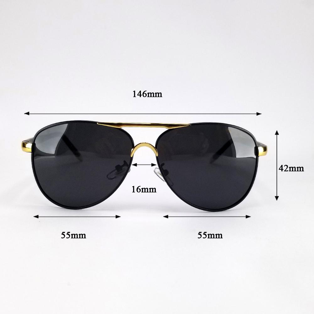 Mắt kính mát nam DKY8503DD tròng Polarized phân cực, gọng kim loại bọc cao su non.