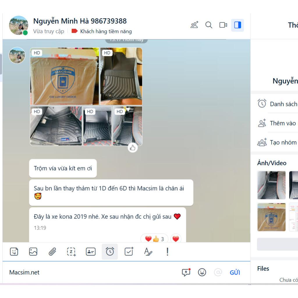 Thảm lót sàn xe ô tô Hyundai Kona 2018 - 2022 Nhãn hiệu Macsim chất liệu nhựa TPE màu đen hàng loại 2