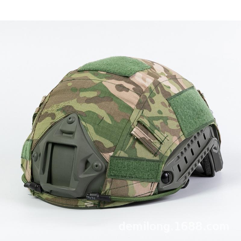 Mũ bảo hiểm chiến thuật Vòng tròn đầu 52-60cm Mũ bảo hiểm Airsoft Paintball War Game Gear CS Fast Materment Cover nhiều màu Color: jungle digital