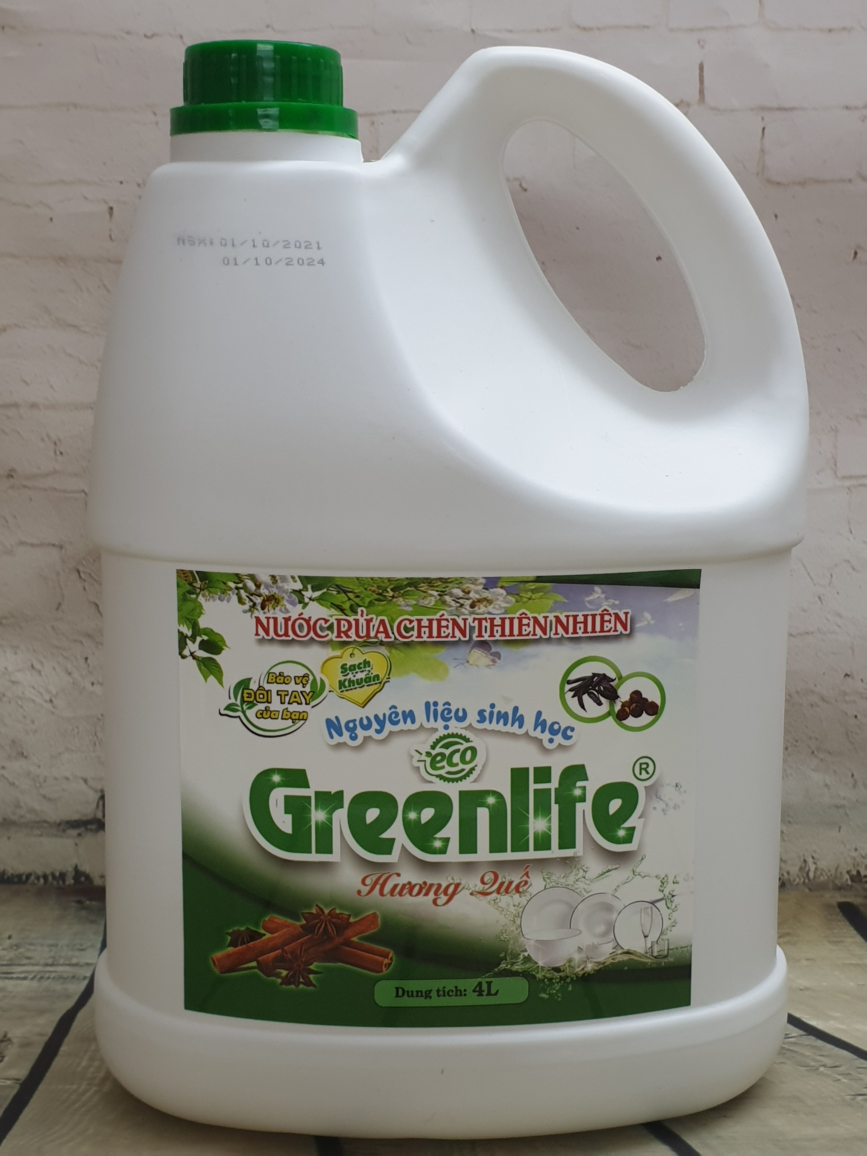 Nước rửa chén Greenlife Hương Quế 4L