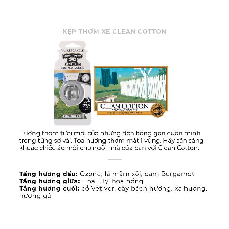 Kẹp thơm xe Yankee Candle - Clean Cotton