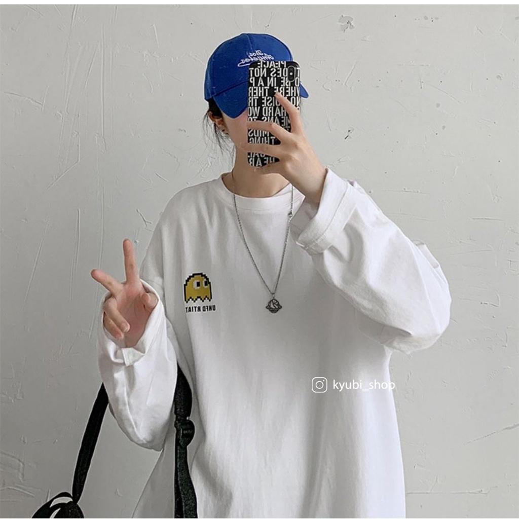 Áo thun DÀI TAY nữ KYUBI phong cách Ulzzang Hàn quốc form rộng Hàn Quốc - Áo Thun Tay dài Kyubi