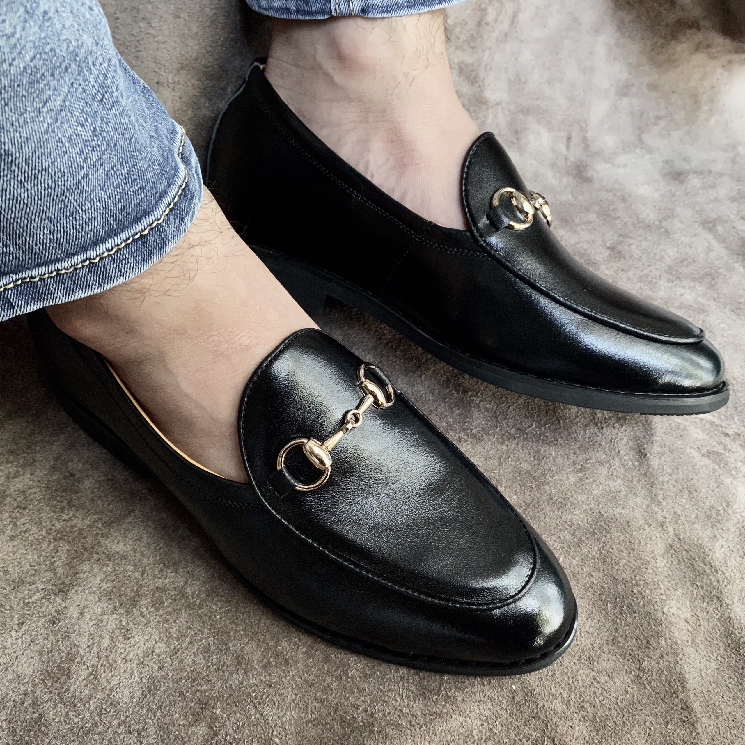 Giày Loafer nam Giày lười nam tăng chiều cao da bò thật HT511TC Size 38 - 43