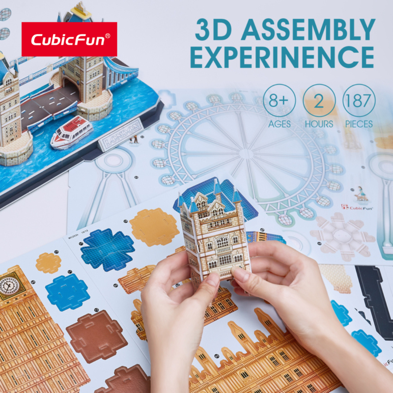 Đồ Chơi CUBIC FUN Trẻ Em Xếp Hình 3D: Thành Phố London MC253H