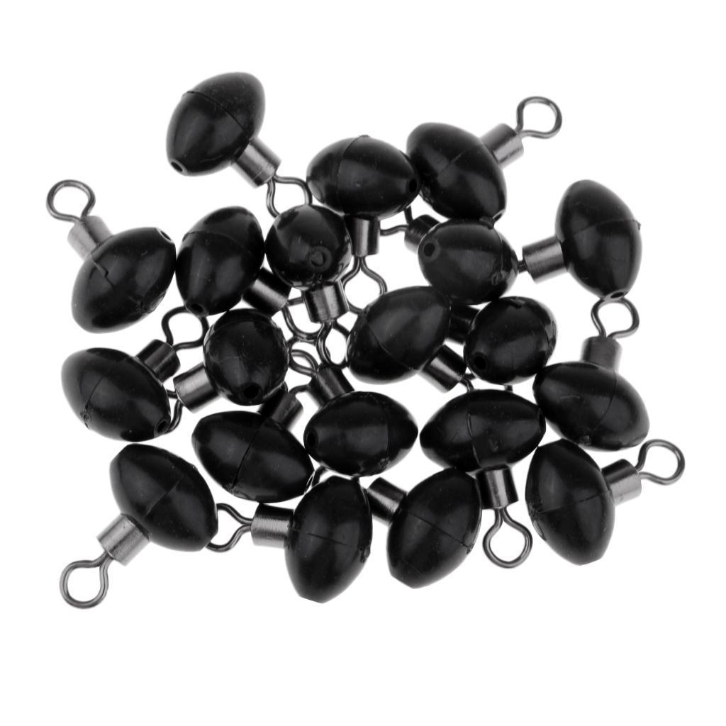 Fishing Rolling  Swivel  Olive Shape Bead Fishing Hook Connector
