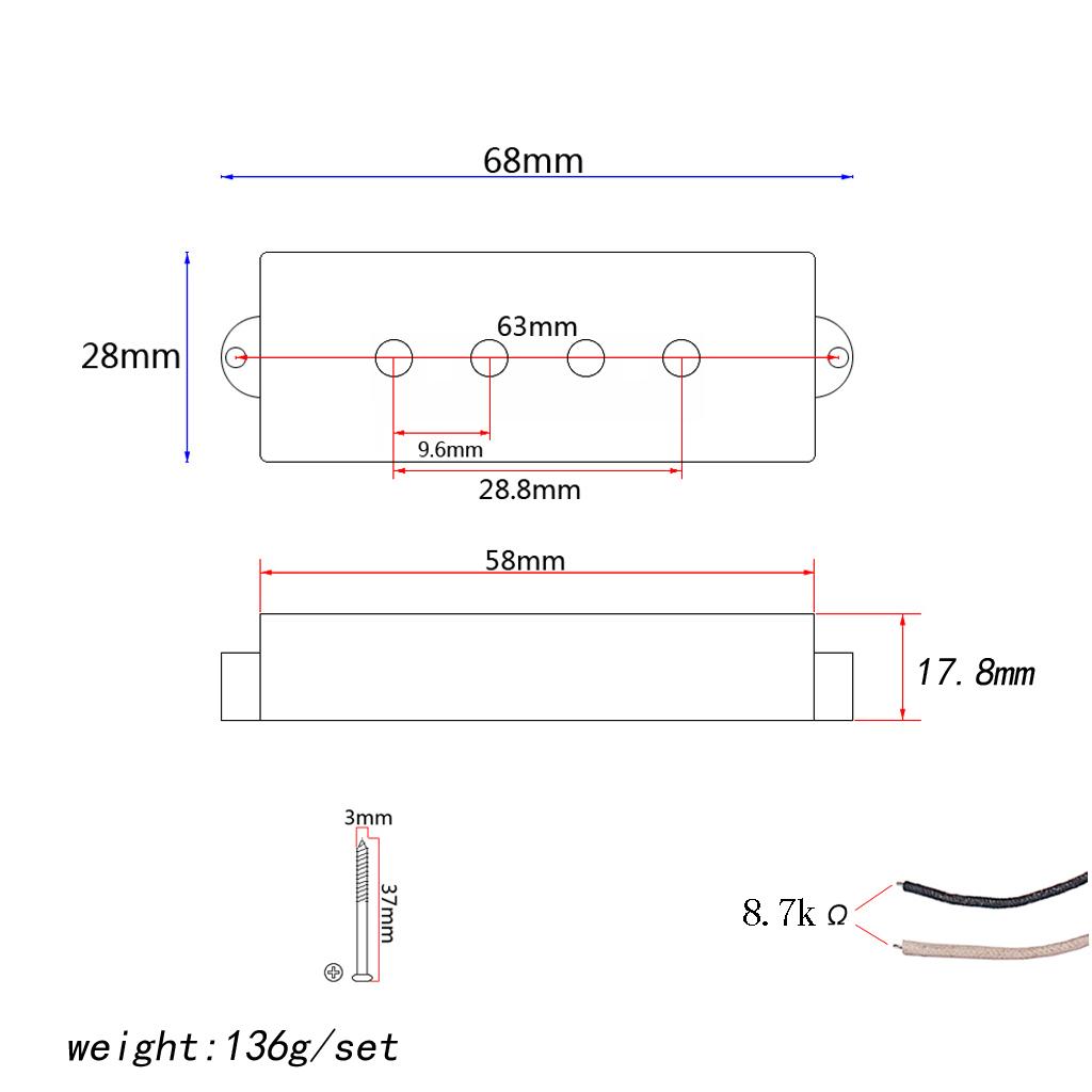 2 Máy Tính Nam Châm Bán Đĩa Đơn Phối Cầu Cổ Bộ cho PB Bass Thay Thế Linh Kiện