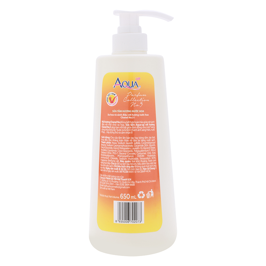 Sữa tắm Aqua up - Hương nước hoa 650ml