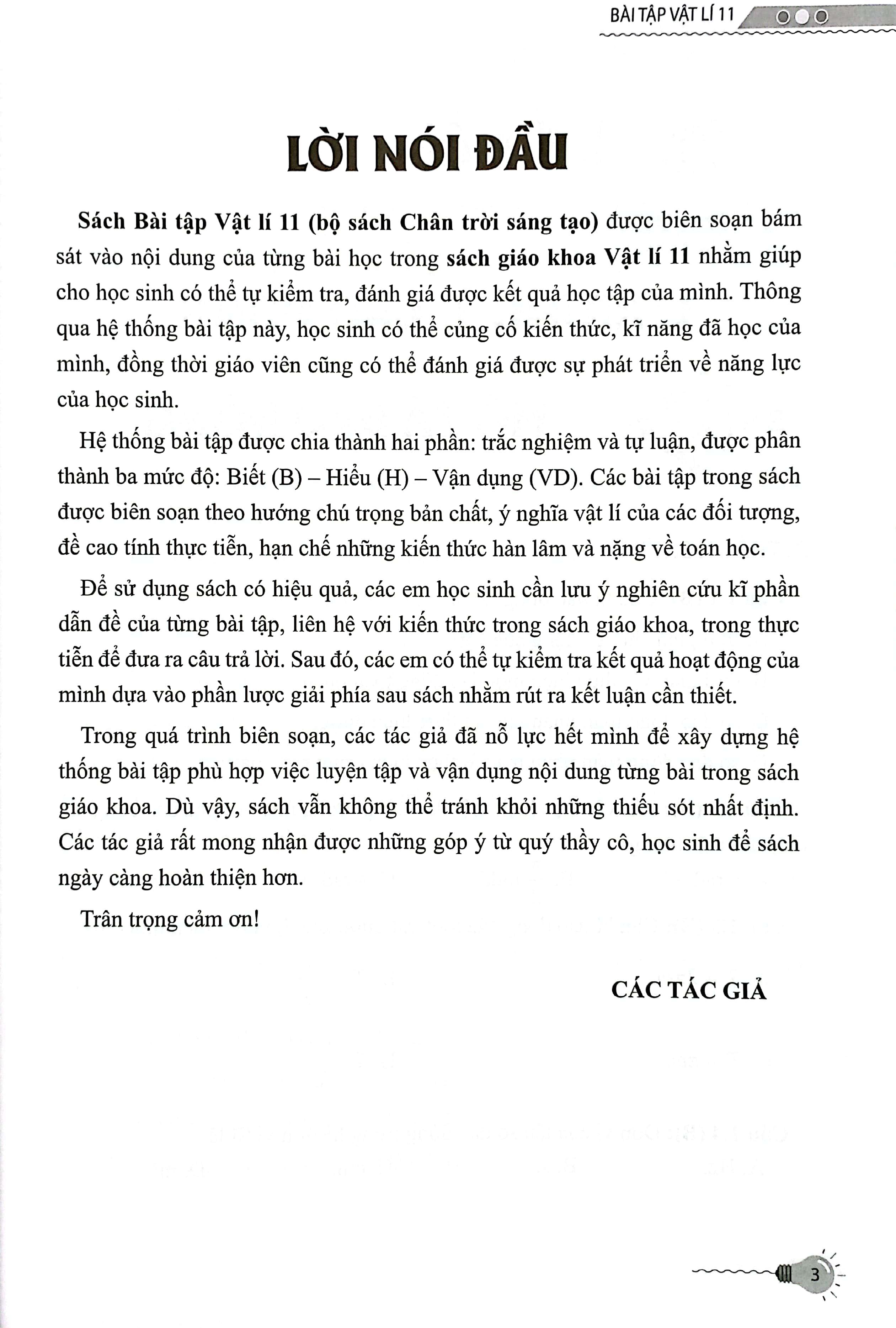 Bài Tập Vật Lí 11 (Chân Trời) (Chuẩn)