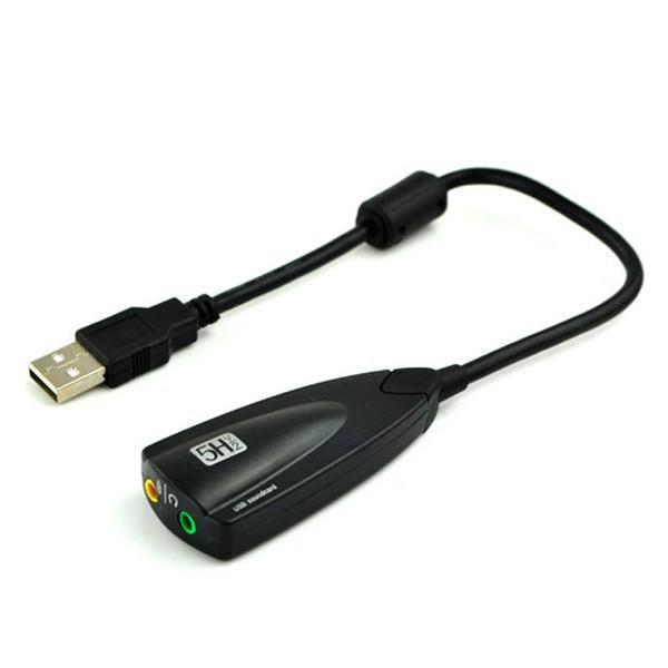 USB Sound card cao cấp 5Hv2 7.1 - Dây chia MIc và Loa từ cổng USB