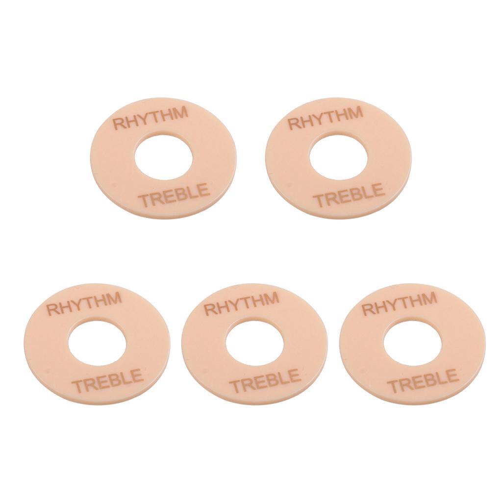 5x Guitar Toggle Switch Washer Plate Rhythm   for   White