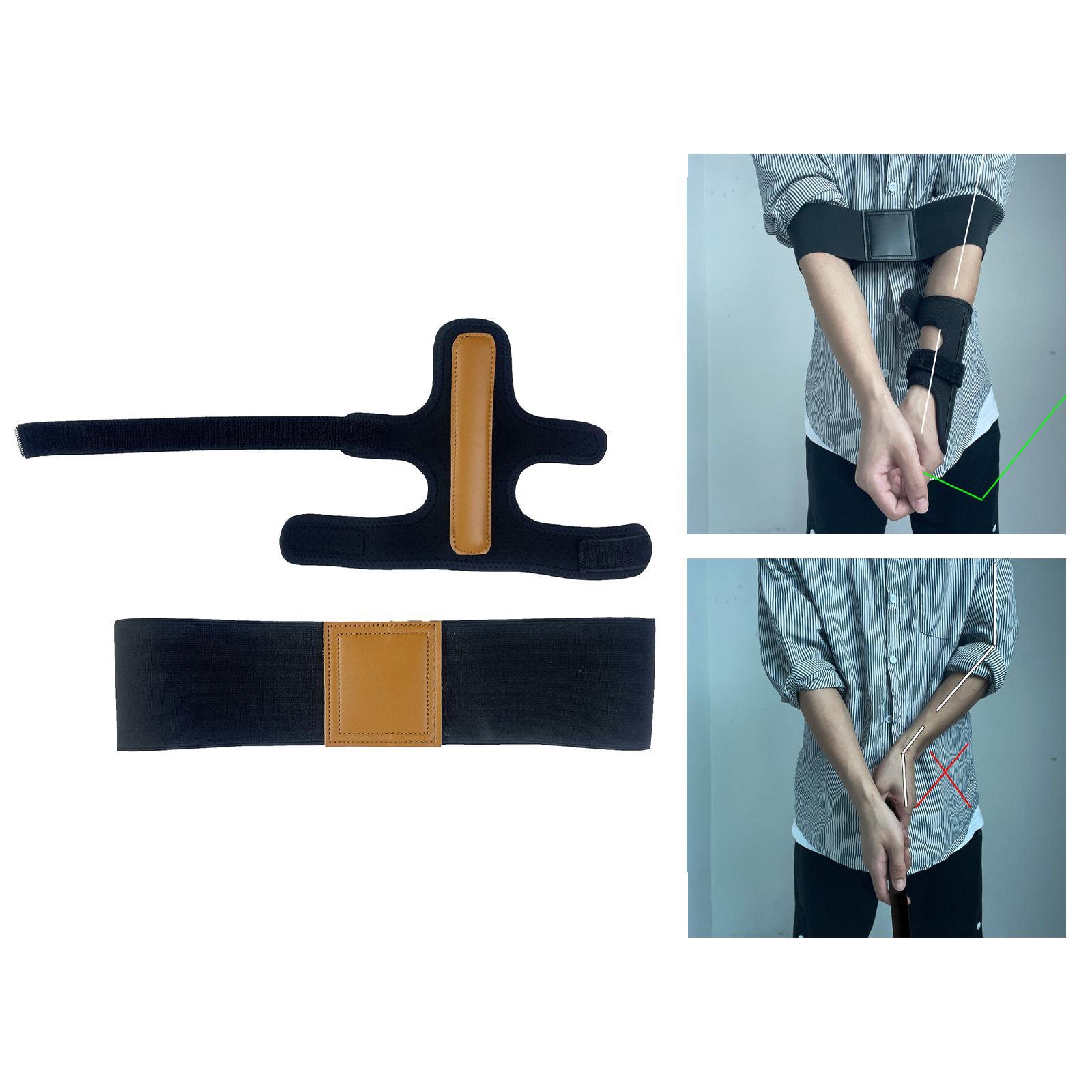 Golf Hand Movement Correction Belt Black Elastic Golf Swing Trainer Arm Belt Gesture Alignment Training Aid Arm Posture Correct