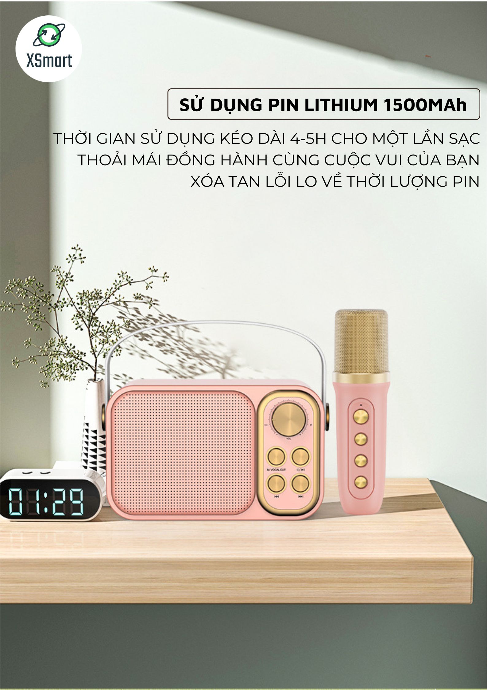 Loa Bluetooth Hát Karaoke Âm Thanh Siêu Hay YS-106BT Chỉnh Giọng Hát Pro-Hàng Chính Hãng