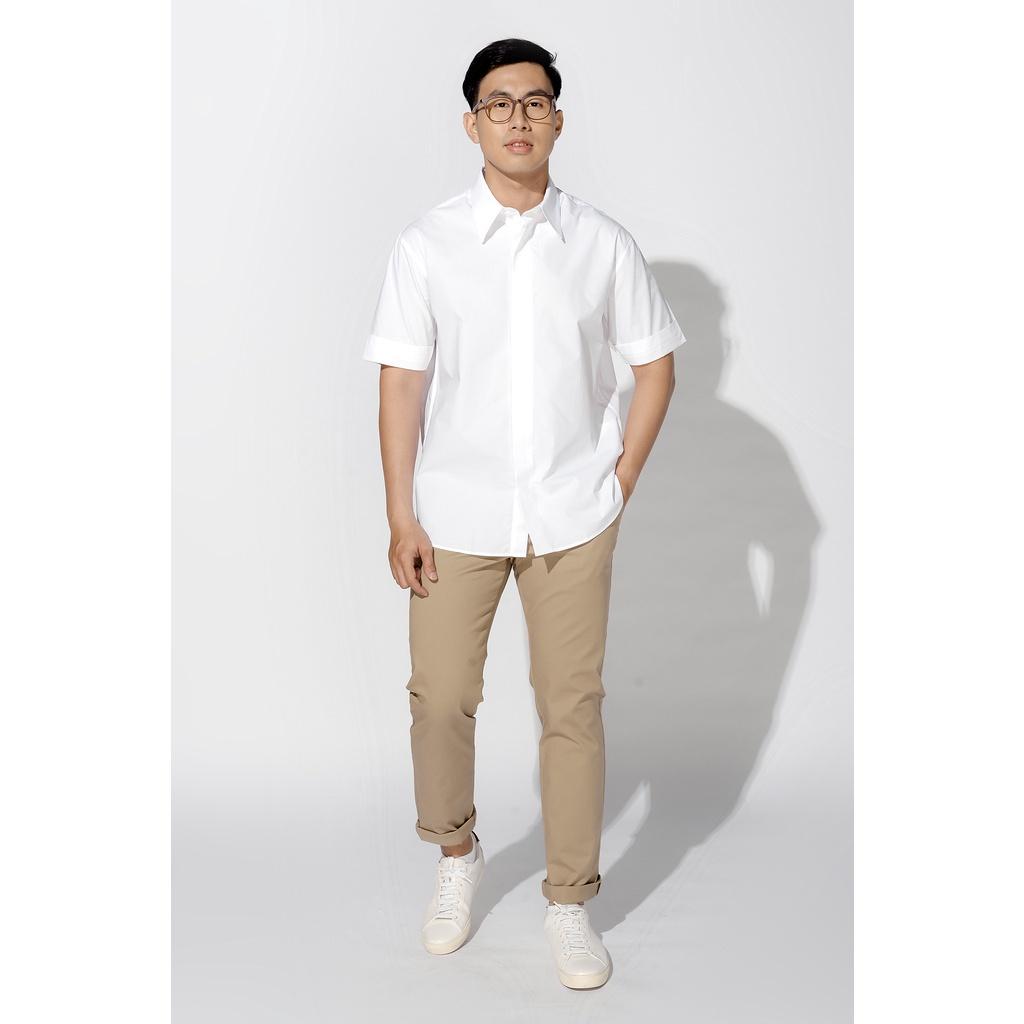 Áo sơ mi tay ngắn, cổ POINT COLLAR. LOOSE form - Routine 10S21SHS004