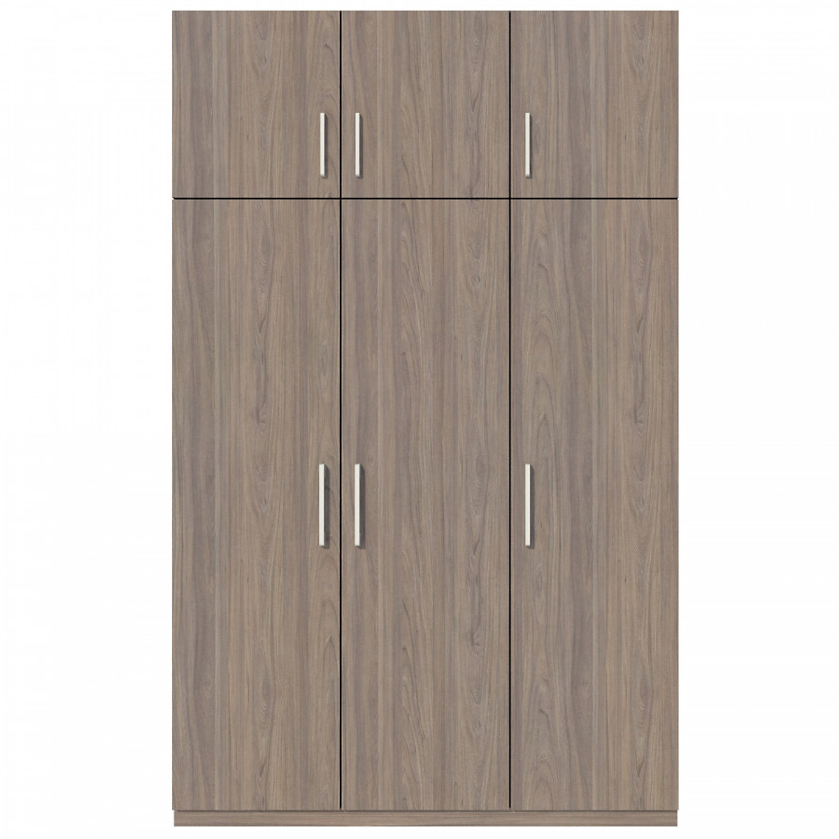 Tủ quần áo gỗ MDF Tundo 3 cánh 2 ngăn kéo màu xám 140 x 55 x 260cm