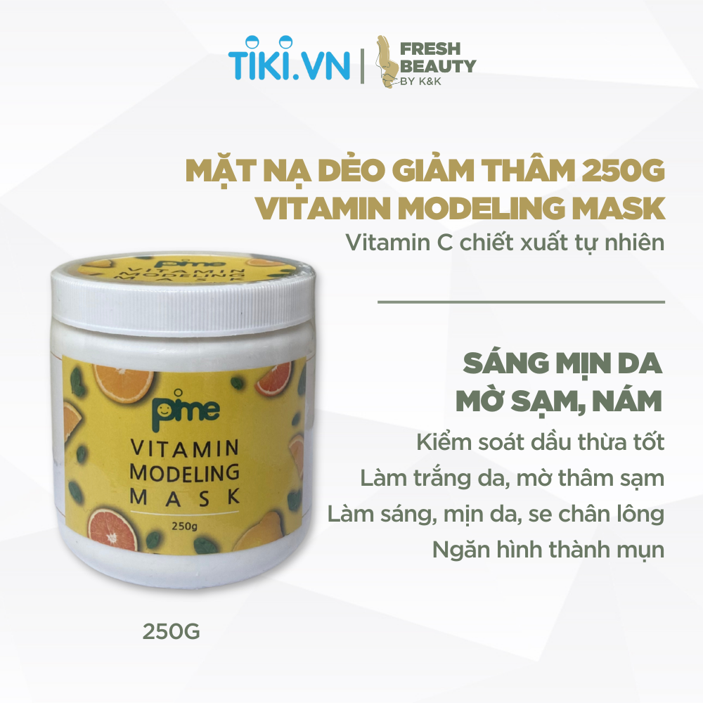 [Size lớn] Mặt nạ dẻo Pime Vitamin Modeling Mask hỗ trợ sáng da mờ thâm nám, hạn chế mụn, dầu thừa