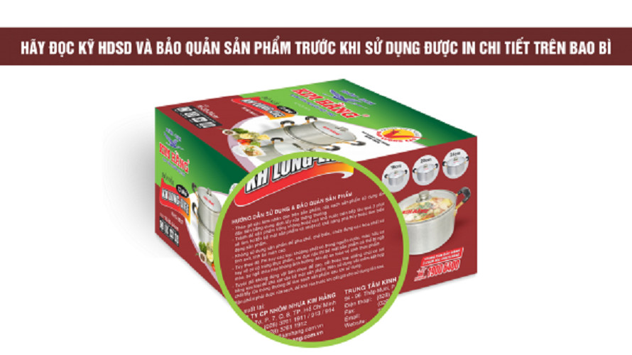 Bộ nồi Kim Hằng Long- Life gồm 3 cái