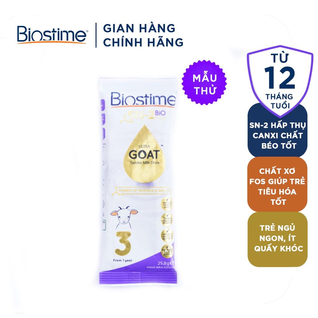 [Gói dùng thử] sữa Dê Biostime Sn2 Bio Plus Ultra Goat gói 25,8g