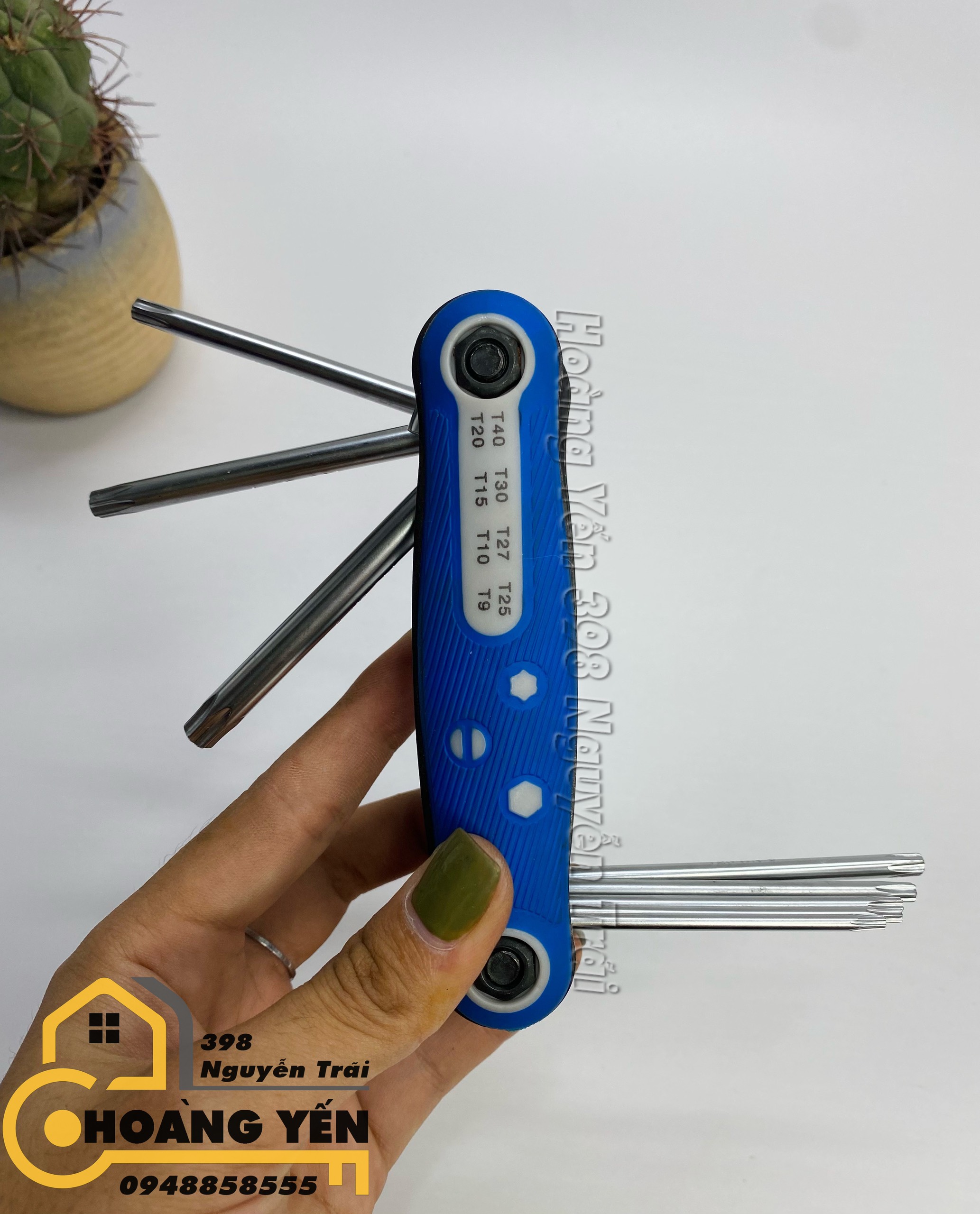 Bộ lục giác gập đầu bằng 8 chi tiết 1.5-8mm C-Mart CF0194 C-Mart CF0195