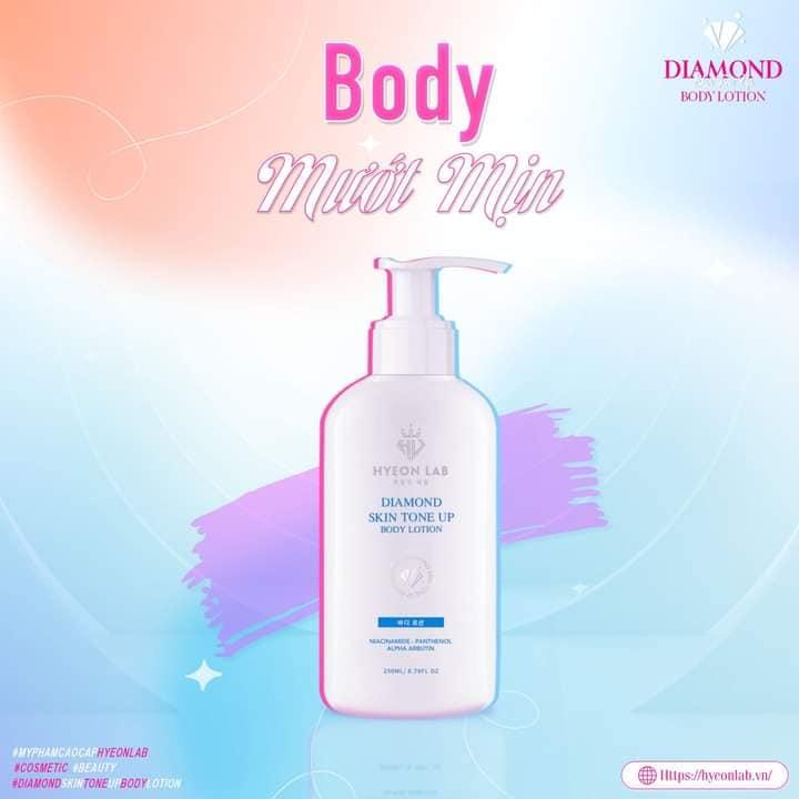 Diamond Skin Tone Up Body Lotion|| Kem Body kim cương Hyeon Lab|| Dưỡng trắng tự nhiên, chống nắng, dưỡng ẩm cho da