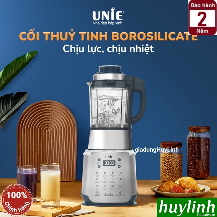 Máy làm sữa hạt Unie V9S - 1.75 lít - 8 chức năng - 1800W - có tính năng tạm dừng - Hàng chính hãng