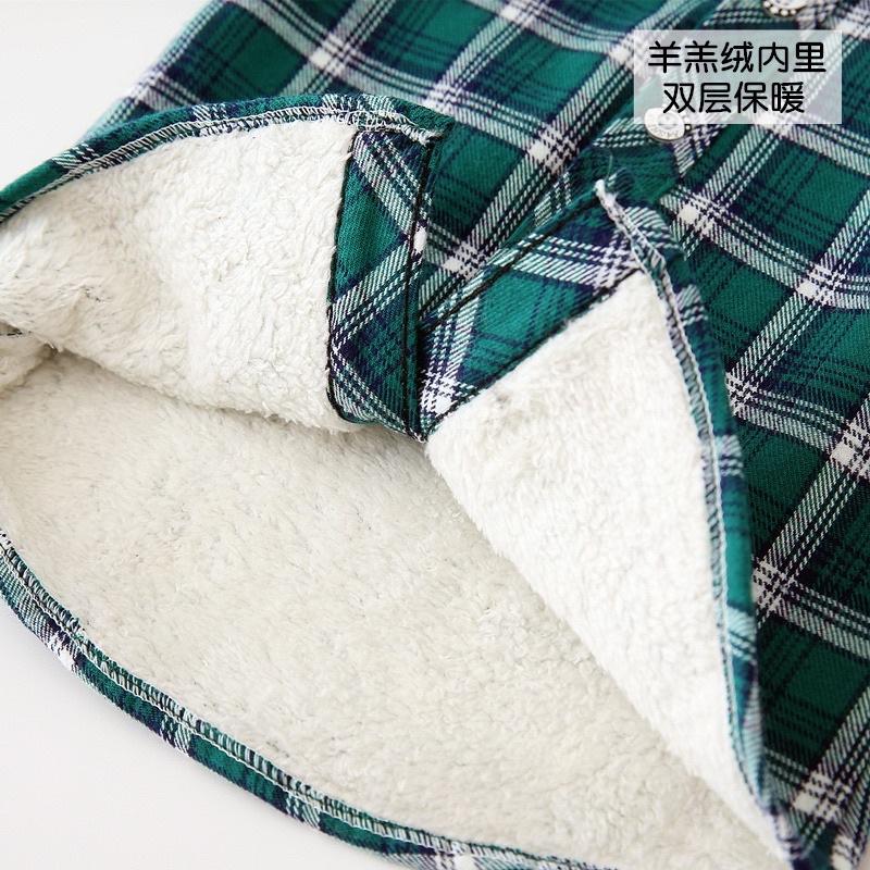 Áo sơ mi lót lông bé trai bé 10-12kg