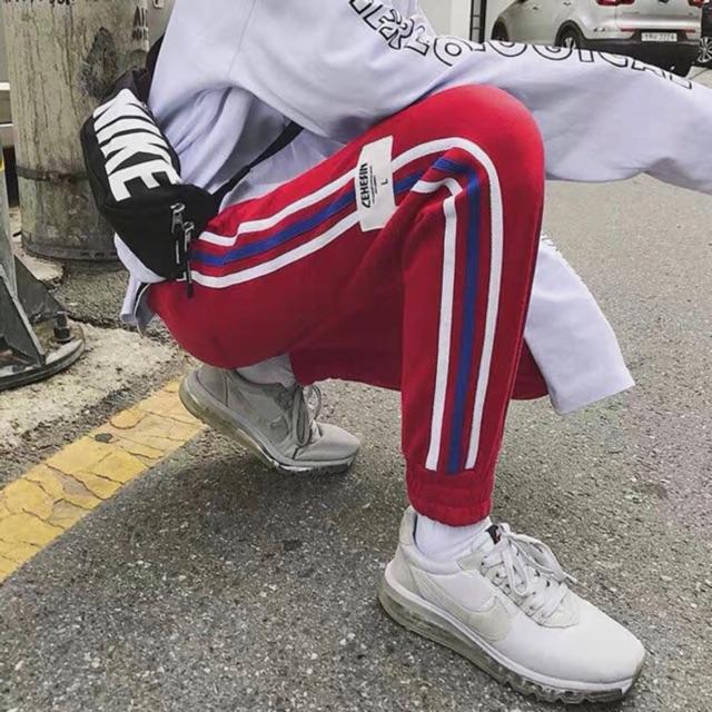 Quần Jogger Nam Nữ Nỉ &quot;3 Sọc Team&quot; G-ALPHA - F021