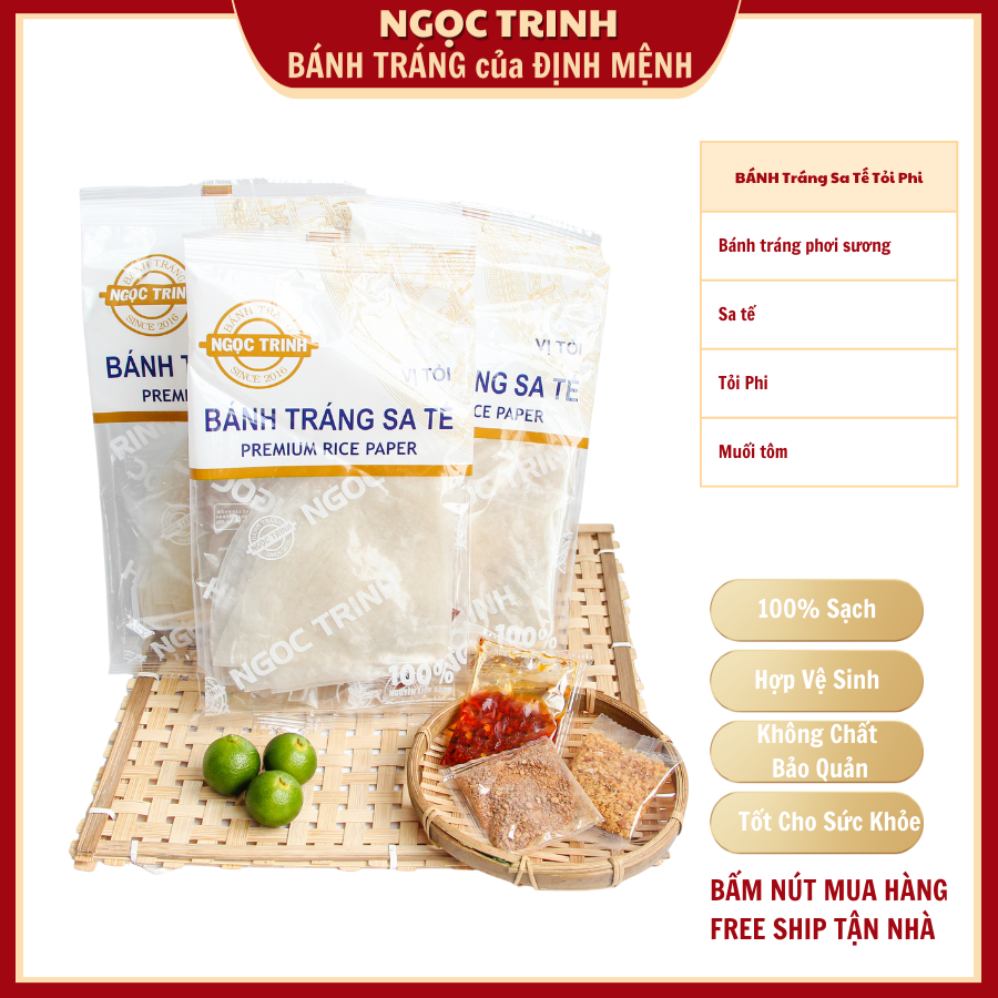 Bánh tráng phơi sương loại ngon - Thương hiệu hàng đầu bánh tráng Ngọc Trinh