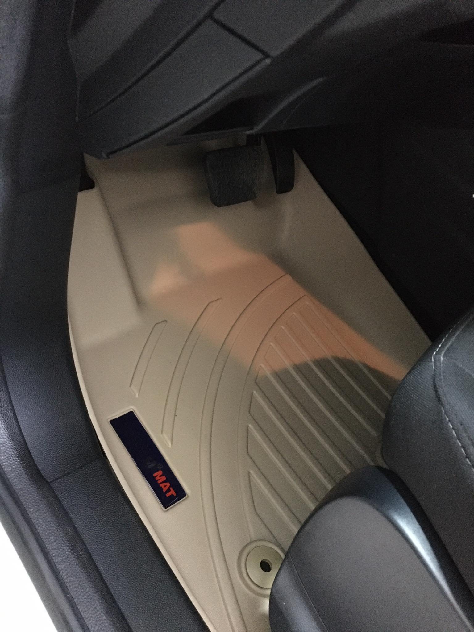 Thảm lót sàn xe ô tô Ford ecosport 2012-2021 Nhãn hiệu Macsim chất liệu nhựa TPV cao cấp màu đen-màu be