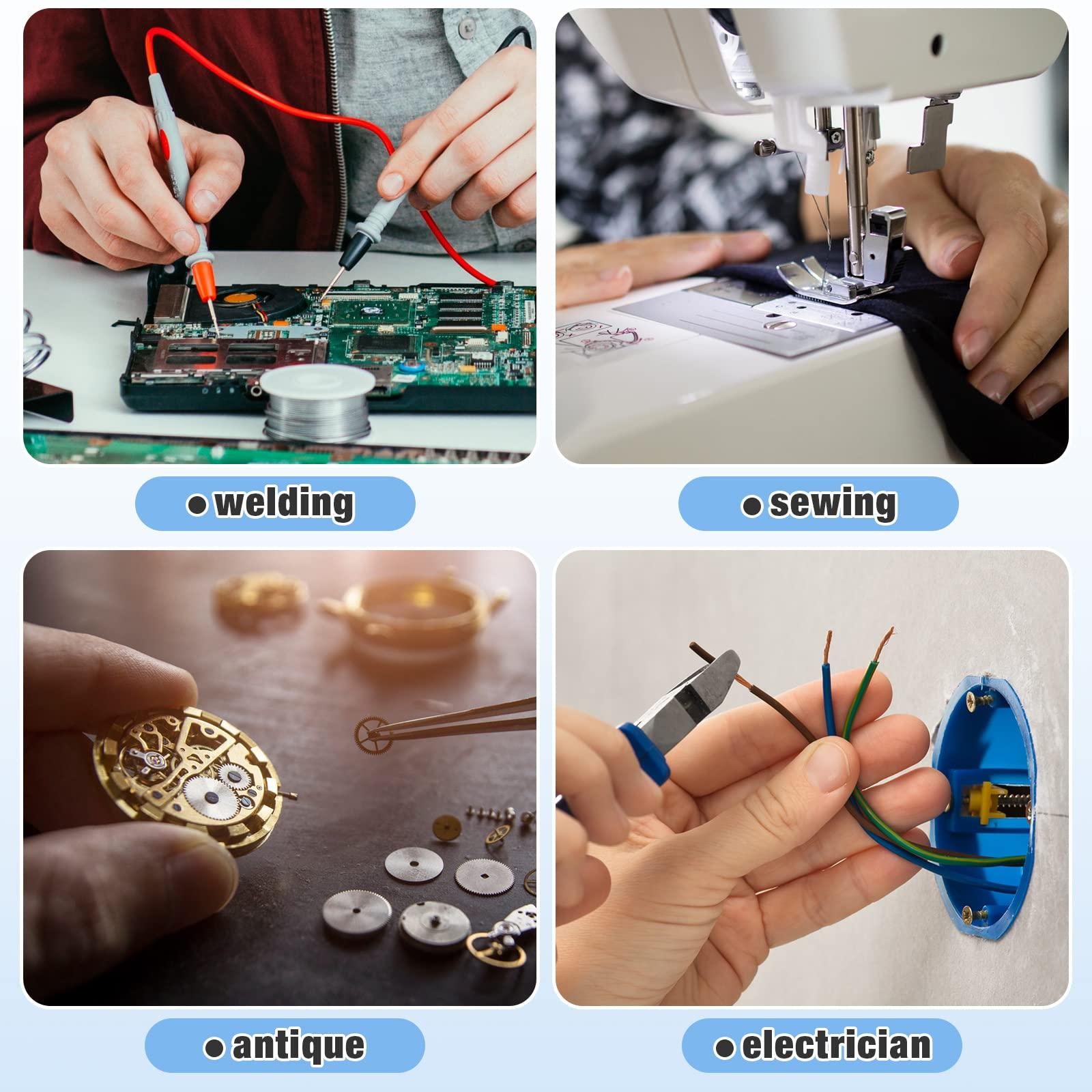 Bàn tay thứ ba, Bàn tay thứ ba đa chức năng, với 10 Kính lúp đứng có đèn LED với Kính lúp đứng sắt hàn cho sở thích hàn