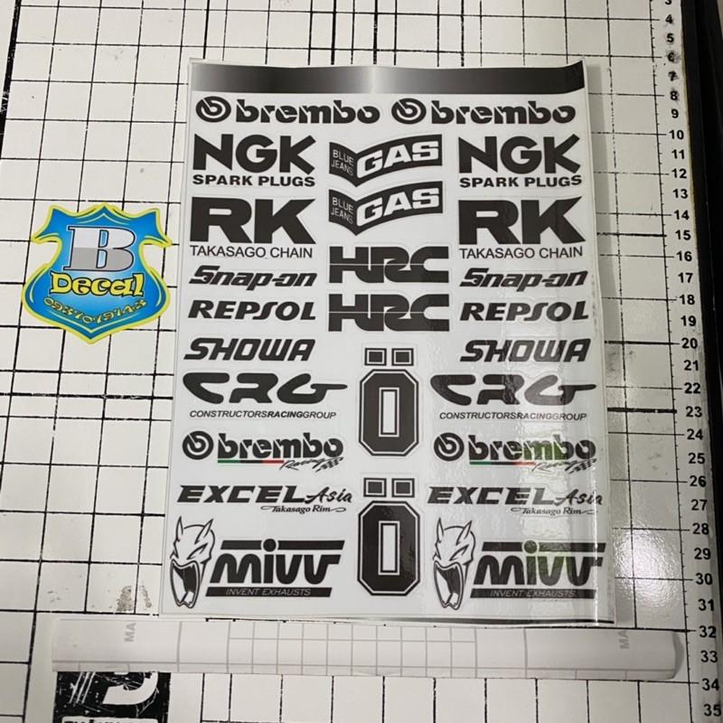 Tem logo in decal trong dán nền trắng sáng