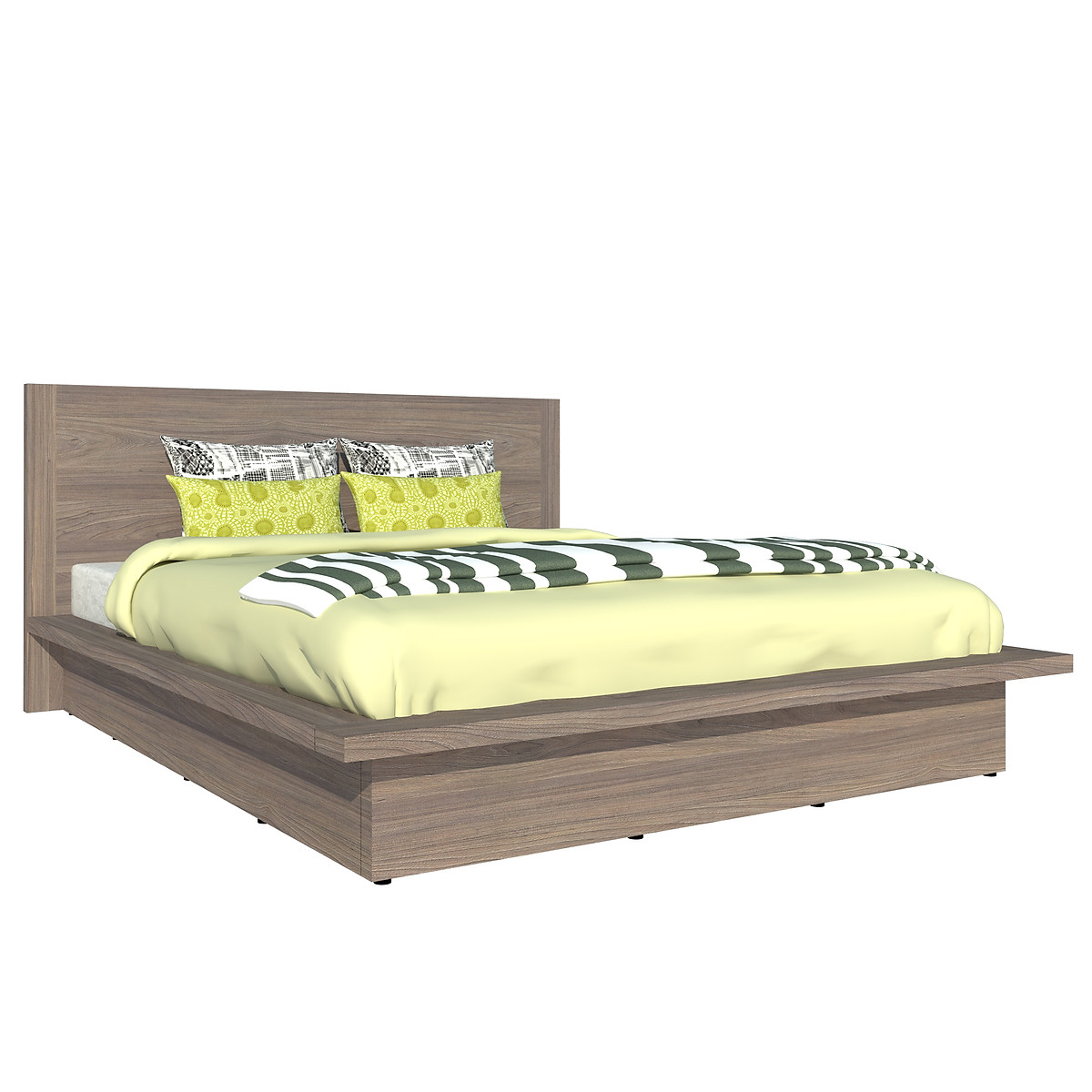 Giường ngủ cao cấp Tundo màu xám 180cm x 200cm