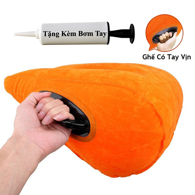 Gối Tình Yêu - Đệm tình nhân Mông Bơm Hơi Cho Các Đôi Tình Nhân Tặng Kèm Bơm Tay