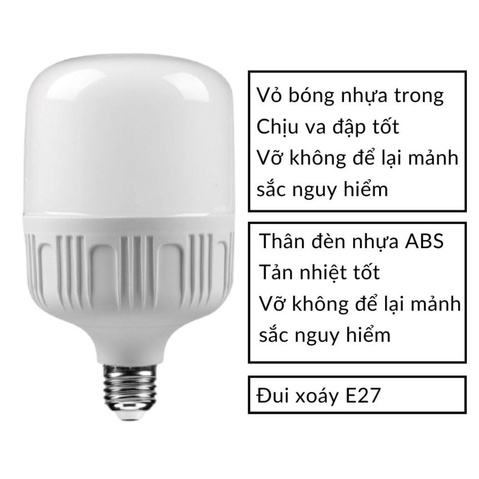 Bóng đèn Led Bulb siêu sáng chống vỡ đui xoáy chọn công suất 20w/ 30w/ 40w/ 50w