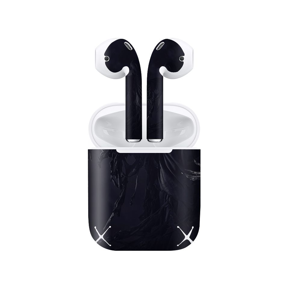 Miếng dán skin chống bẩn cho tai nghe AirPods in hình thiết kế - atk201 (bản không dây 1 và 2)